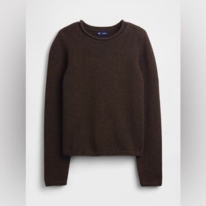 Gap 100% Cotton Roll Neck Sweater - Terra Brown